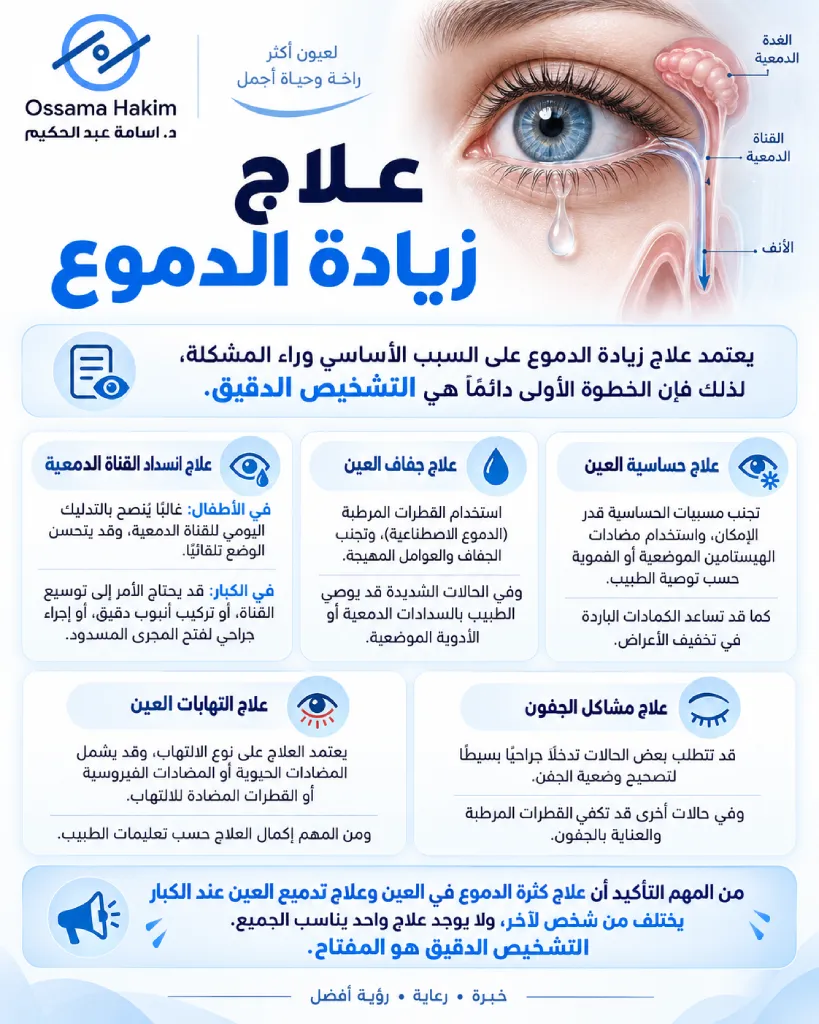 علاج زيادة الدمع